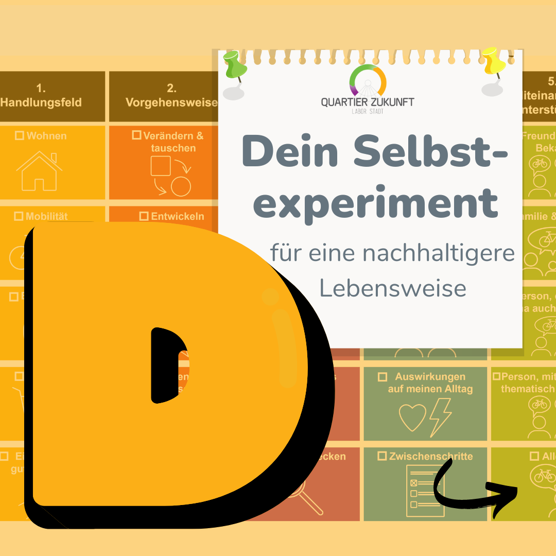 Quartier Zukunft Alphabet - D wie Dein Selbstexperiment für eine nachhaltige Lebensweise